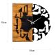 Стенен часовник 58x58 см 1xAA дърво/метал