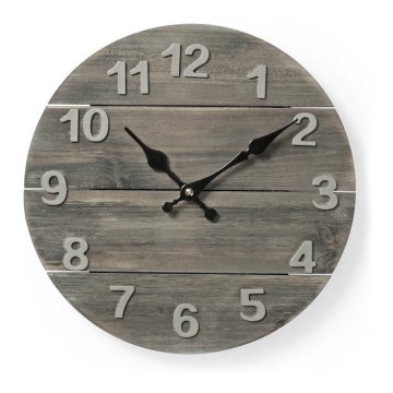 Стенен часовник 1xAA/1,5V смърч 30 cm