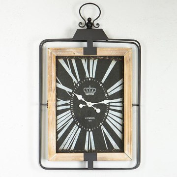Стенен часовник 1xAA 76x46 бежов/черен