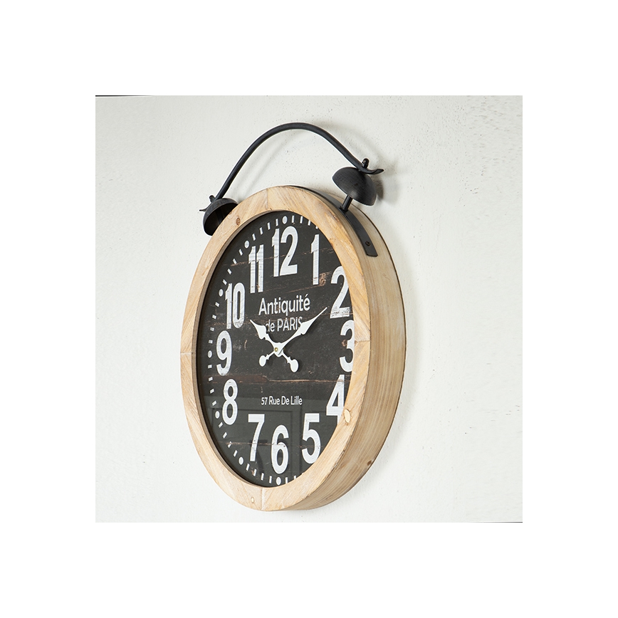 Стенен часовник 1xAA Ø 50 см бежов/черен