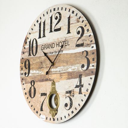 Стенен часовник 1xAA Ø 58,2 см бежов