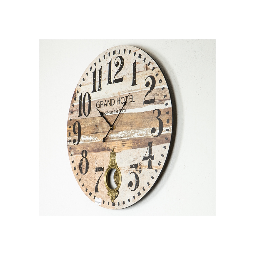 Стенен часовник 1xAA Ø 58,2 см бежов