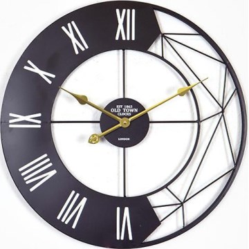 Стенен часовник 1xAA Ø 60 см черен