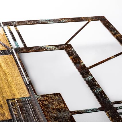 Стенен часовник 49x58 см 1xAA дърво/метал