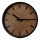 Стенен часовник Ø 30 см, 1xAA, черен/кафяв