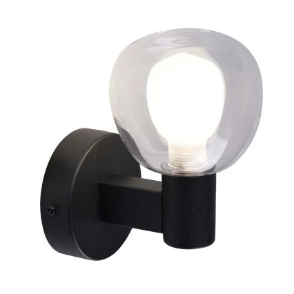Стенен осветител за баня POLA 1xG9/5W/230V IP44 черен/прозрачен