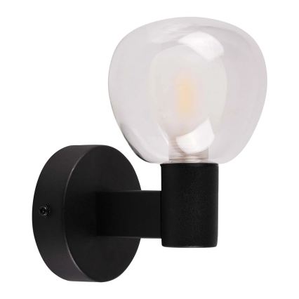 Стенен осветител за баня POLA 1xG9/5W/230V IP44 черен/прозрачен