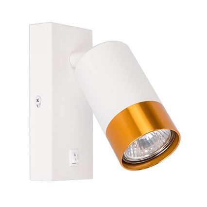 Стенен спот 1xGU10/35W/230V бял/златист