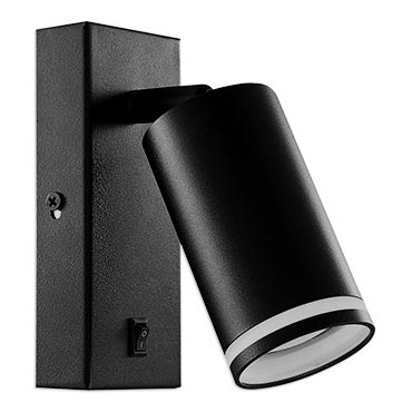 Стенен спот 1xGU10/35W/230V черен