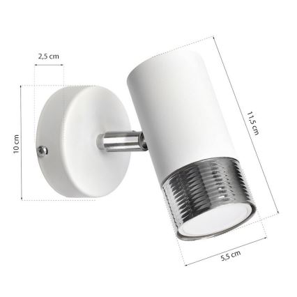 Стенен спот DANI 1xGU10/8W/230V