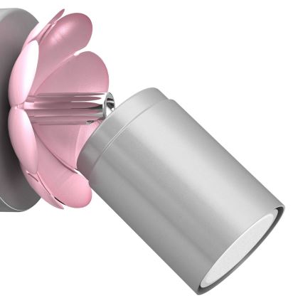 Стенен спот FLOWER 1xGU10/8W/230V матов хром