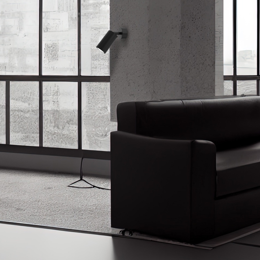 Стенен спот HUDSON 1xGU10/8W/230V черен