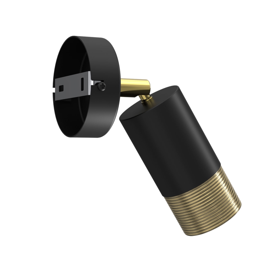 Стенен спот LINK 1xGU10/8W/230V черен/месинг