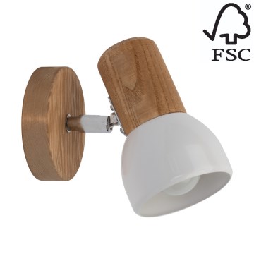 Стенен спот NEL 1xE27/15W/230V бор - FSC сертифициран