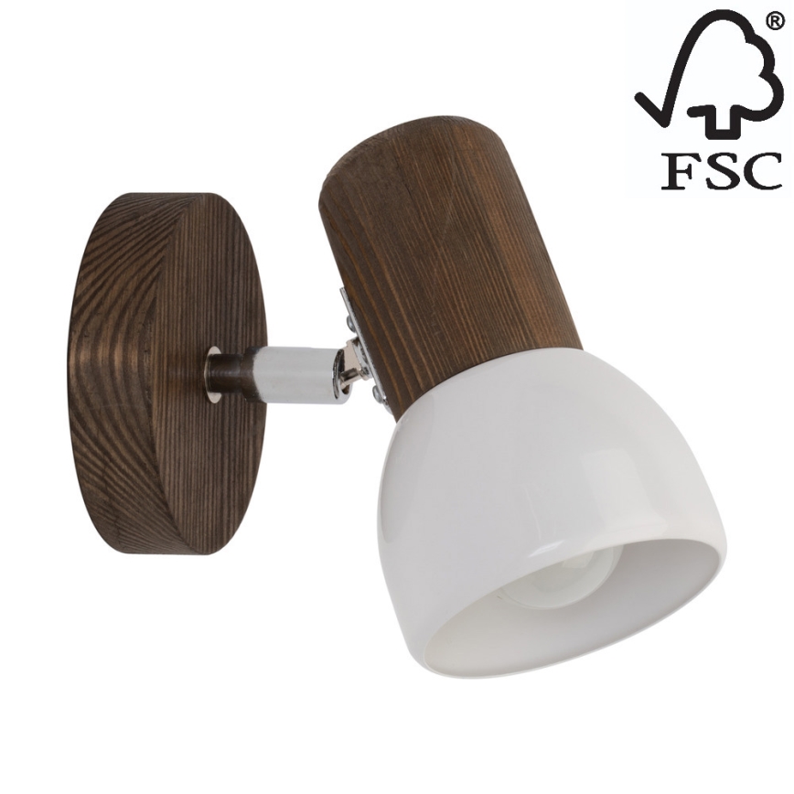 Стенен спот NEL 1xE27/15W/230V бор - FSC сертифициран