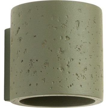 Стенен спот ORBIS 1xG9/8W/230V бетон/зелен
