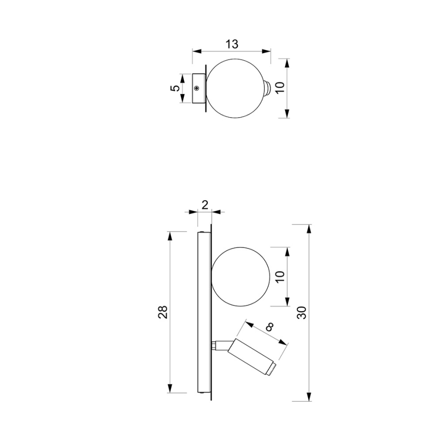 Стенен спот SIRIO 2xG9/25W/230V черен