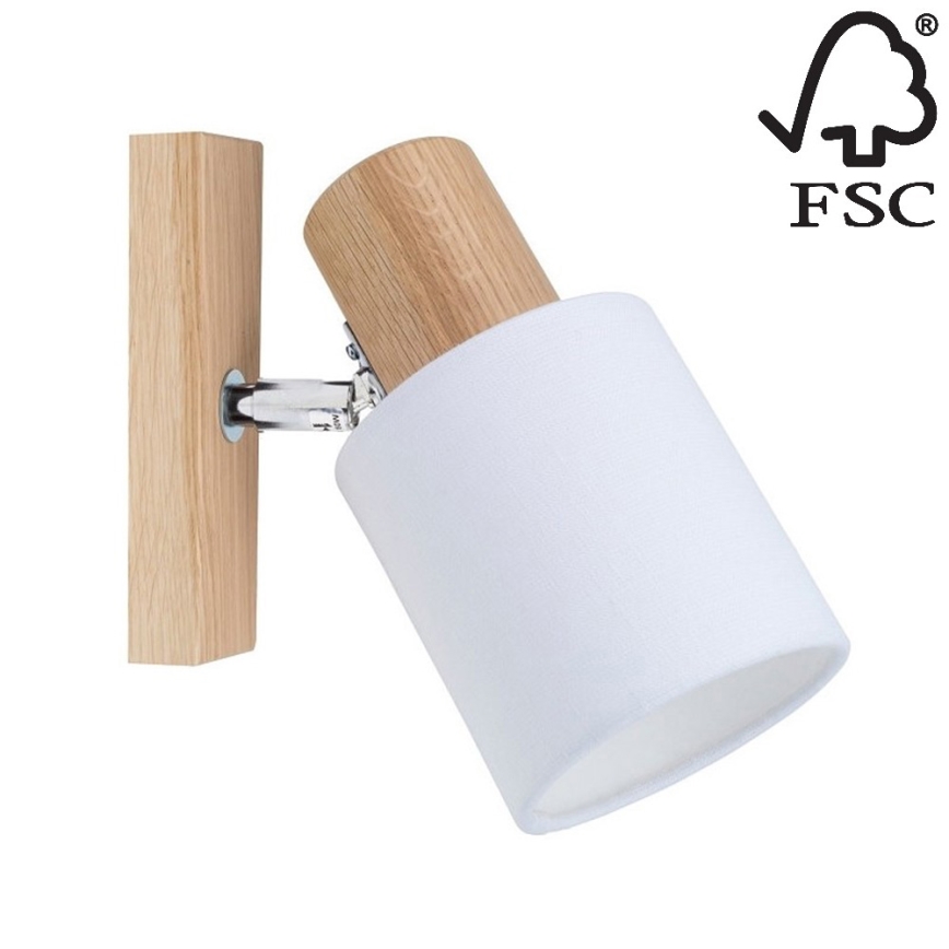 Стенен спот TREEHOUSE 1xE27/25W/230V дъб - FSC сертифициран