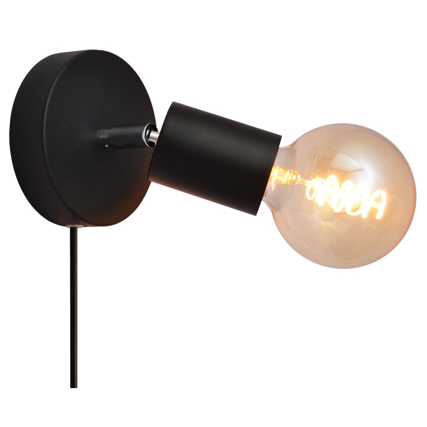 Стенен спот TUNE 1xE27/20W/230V черен