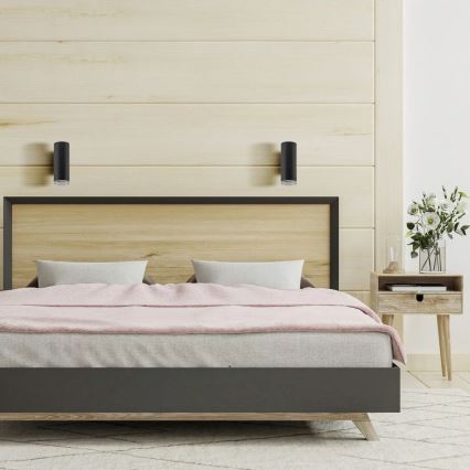 Стенен спот за баня TURYN 1xGU10/10W/230V IP44 черен