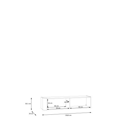 Стенен шкаф INAR, черен
