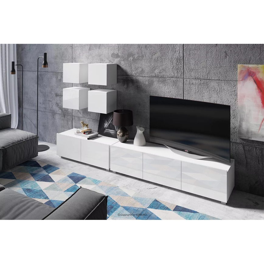 Стенен шкаф PAVO 34x34 см блестящо бял