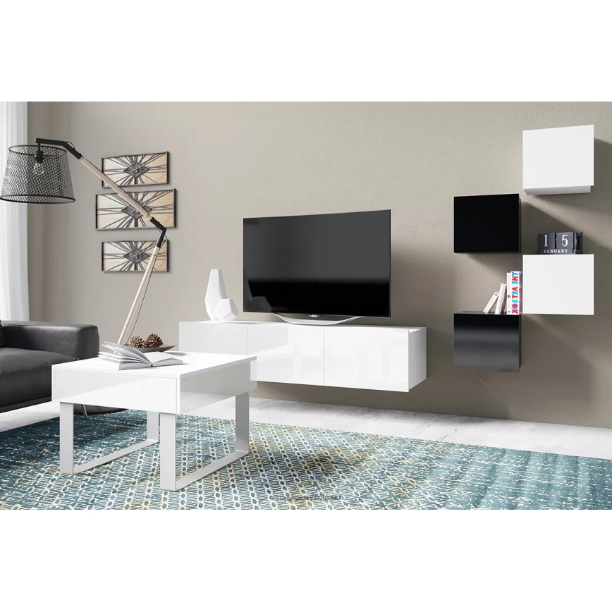 Стенен шкаф PAVO 34x34 см блестящо бял