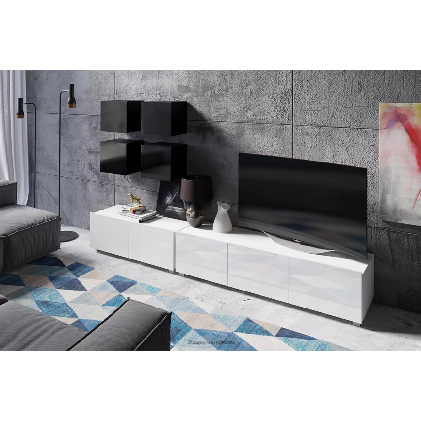 Стенен шкаф PAVO 34x34 см лъскаво черен