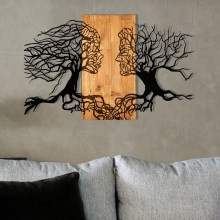 Стенна декорация 58x92 cm дърво/метал