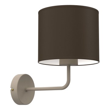 Стенна лампа ARDEN 1xE27/15W/230V бежова/кафява