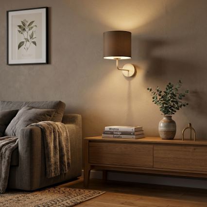 Стенна лампа ARDEN 1xE27/15W/230V бежова/кафява