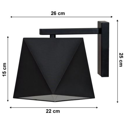 Стенна лампа DIAMENT 1xE27/60W/230V