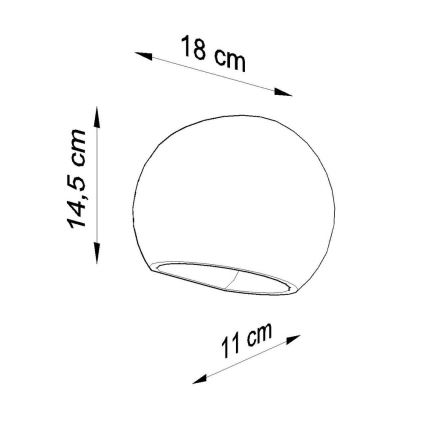 Стенна лампа GLOBE 1xE27/60W/230V бяла