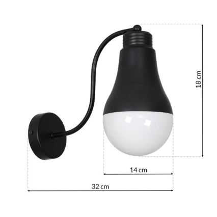 Стенна лампа HELIOS 1xE14/40W/230V