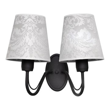 Стенна лампа MALBO II 2xE27/15W/230V черна