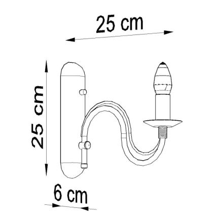 Стенна лампа MINERWA 1xE14/40W/230V бяла