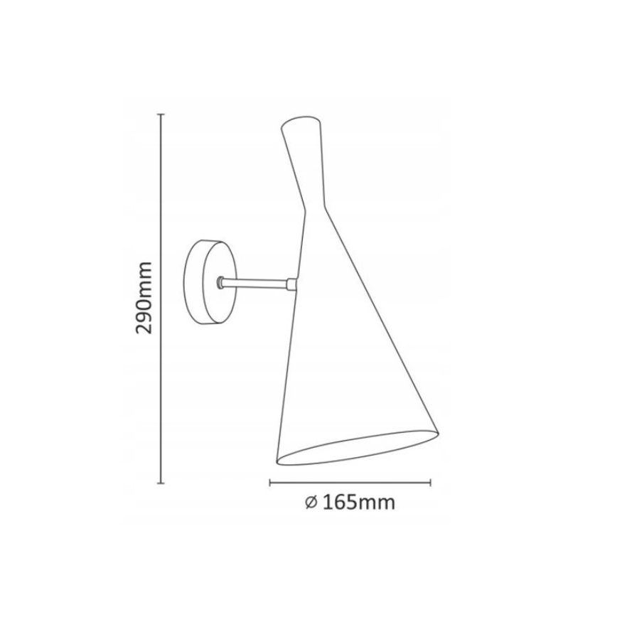 Стенна лампа MODERN 1xE27/20W/230V черно