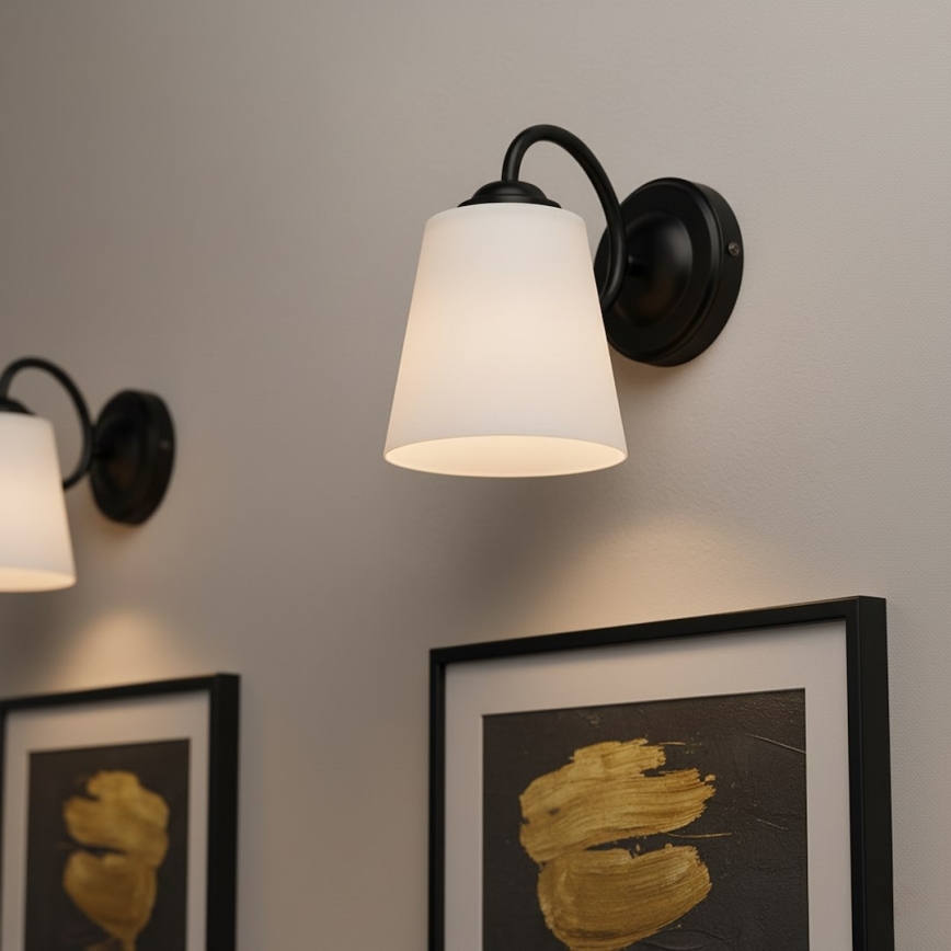 Стенна лампа PAFOS 1xE27/15W/230V черна