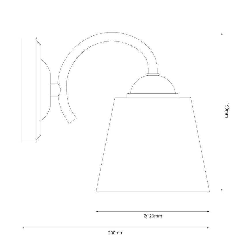 Стенна лампа PAFOS 1xE27/15W/230V черна