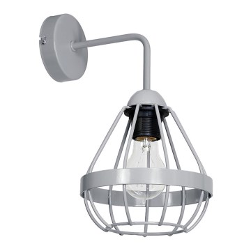Стенна лампа RING 1xE27/60W/230V сиво