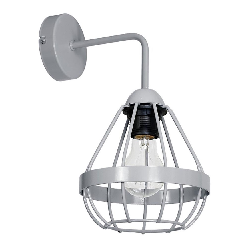 Стенна лампа RING 1xE27/60W/230V сиво