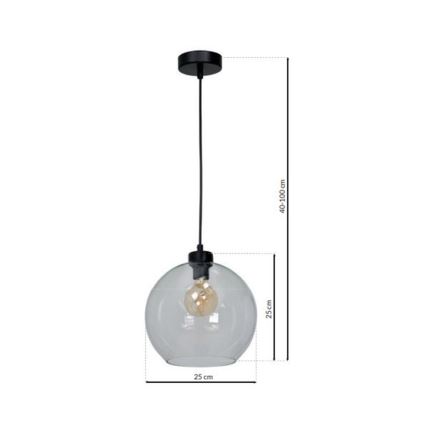 Стенна лампа SANTIAGO 1xE27/60W/230V прозрачен