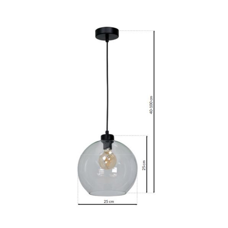 Стенна лампа SANTIAGO 1xE27/60W/230V прозрачен