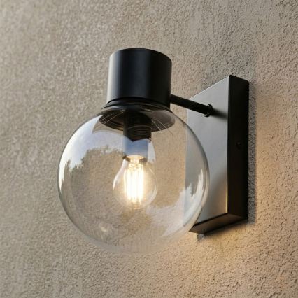Стенна лампа SFERIO 1xE14/5W/230V черна/прозрачна