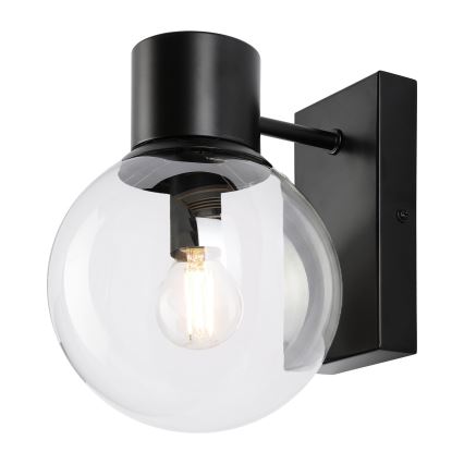 Стенна лампа SFERIO 1xE14/5W/230V черна/прозрачна