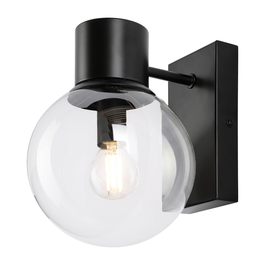 Стенна лампа SFERIO 1xE14/5W/230V черна/прозрачна