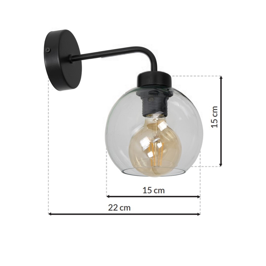 Стенна лампа SOFIA 1xE27/60W/230V прозрачен