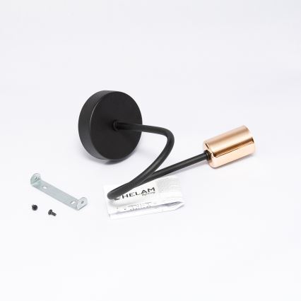 Стенна лампа TUBE 1xE27/15W/230V черна