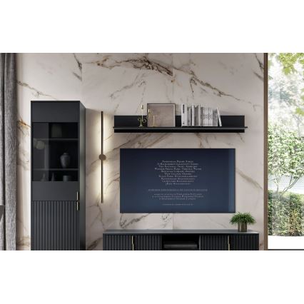 Стенна полица FLOP черна