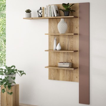 Стенна полица INAR дъб/кафява